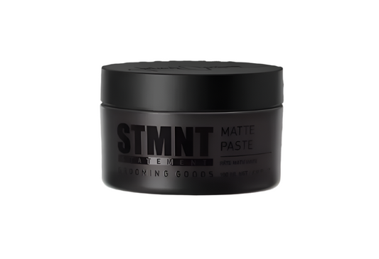 STMNT Matte Paste, a strong-control matte hair styling paste featured in 12 Pell's 2026 guide